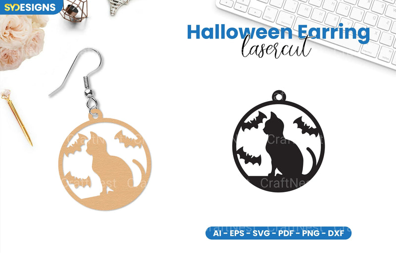 Halloween Earring Lasercut SVG Bundle - Clipart Bundle - CraftNest - Digital Crafting and Art