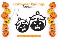 Halloween Earrings Laser Cut SVG Bundle - CraftNest - Digital Crafting and Art