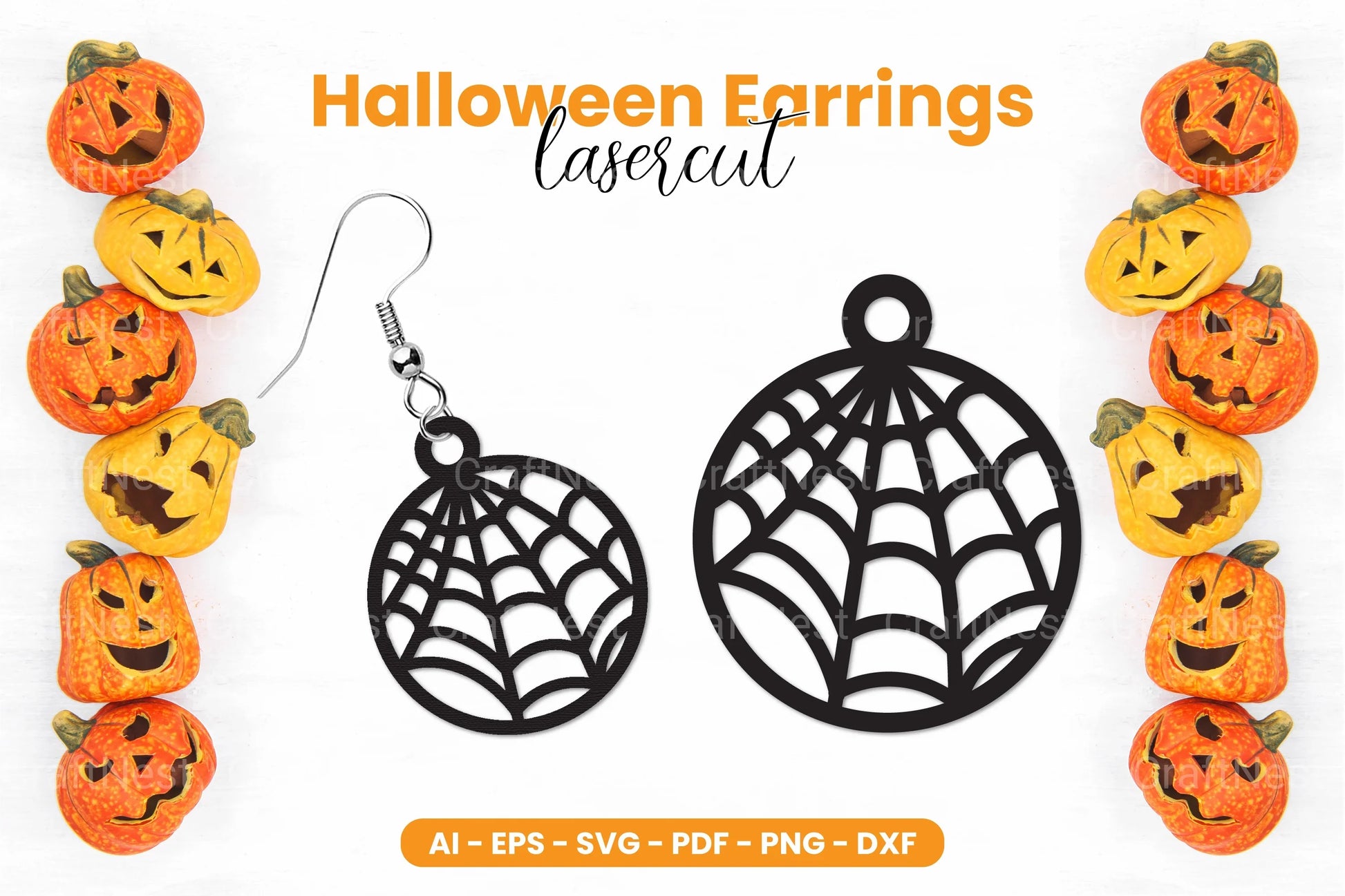 Halloween Earrings Laser Cut SVG Bundle - CraftNest - Digital Crafting and Art