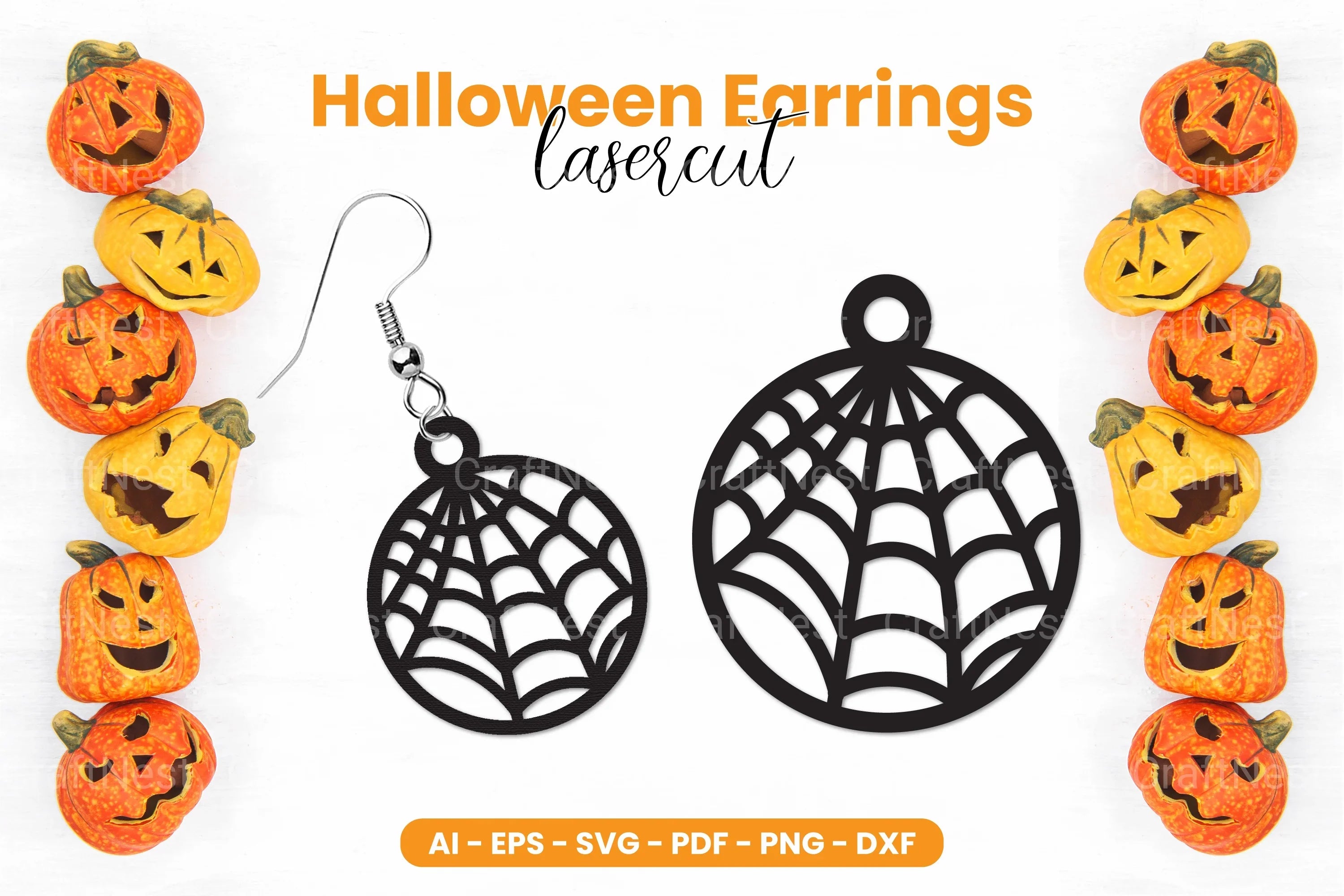 Halloween Earrings Laser Cut SVG Bundle - CraftNest - Digital Crafting and Art