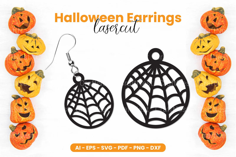 Halloween Earrings Laser Cut SVG Bundle - CraftNest - Digital Crafting and Art