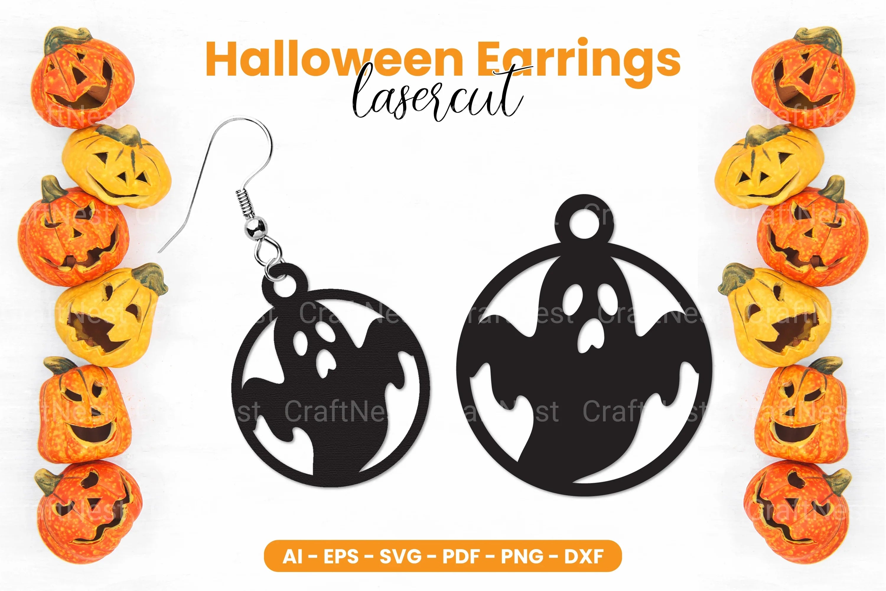 Halloween Earrings Laser Cut SVG Bundle Clipart - CraftNest - Digital Crafting and Art