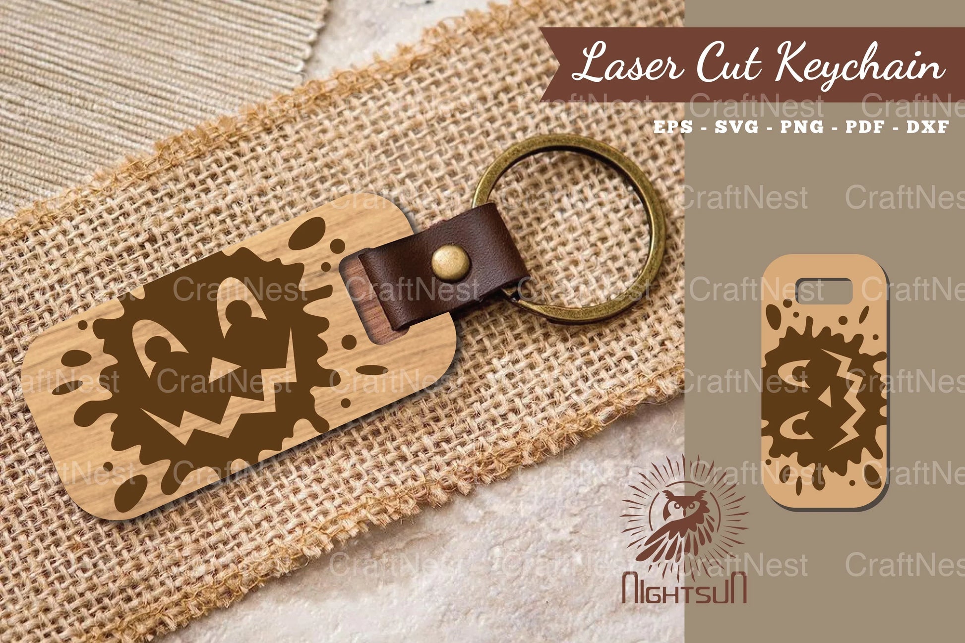 Halloween Face Laser Cut Keychain Bundle - CraftNest - Digital Crafting and Art