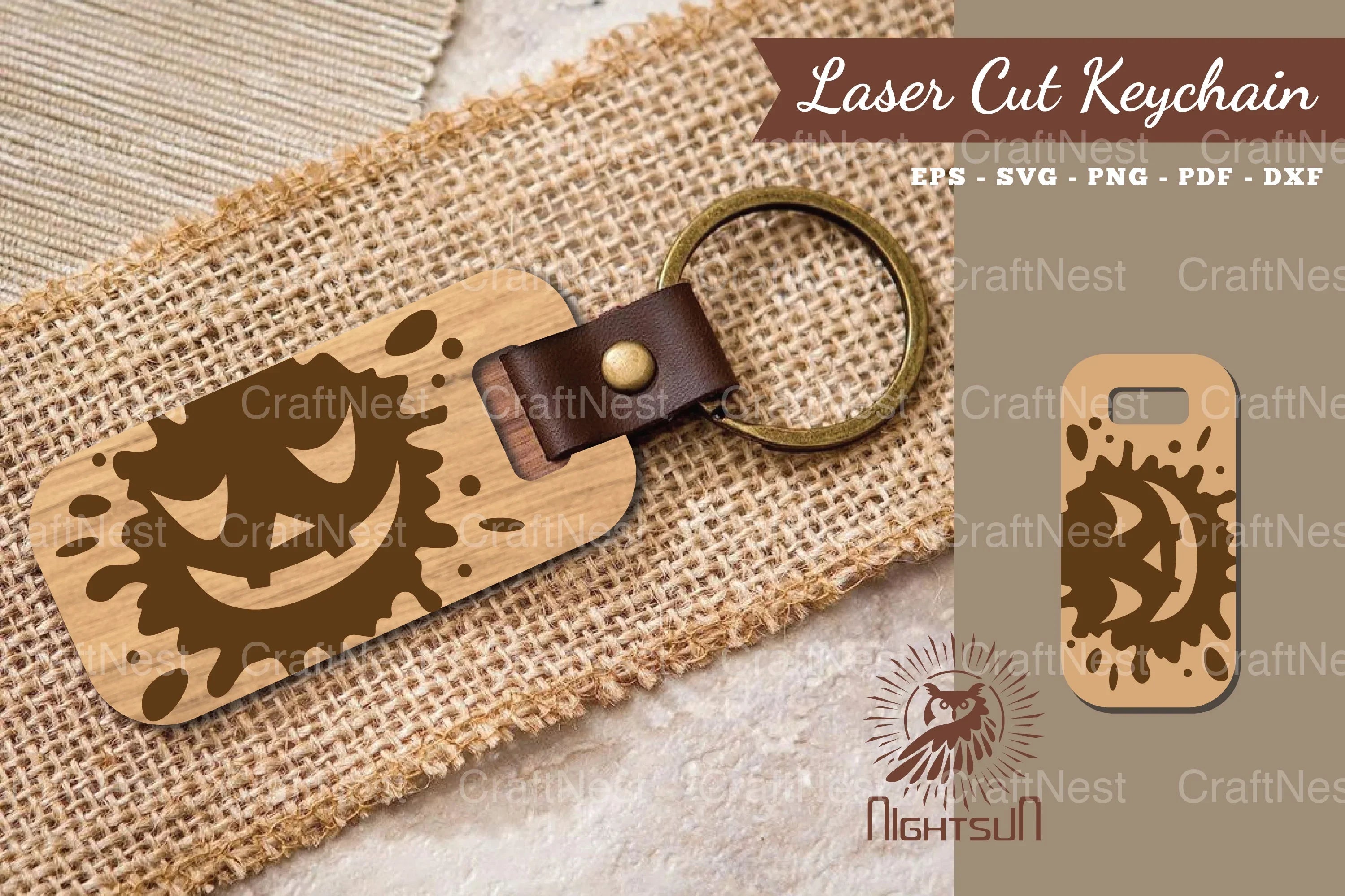 Halloween Face Laser Cut Keychain Clipart Bundle - CraftNest - Digital Crafting and Art