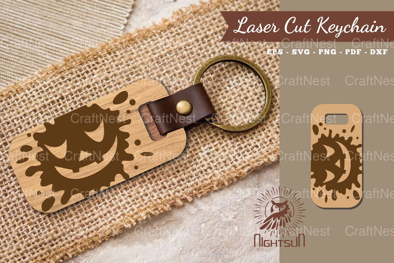Halloween Face Laser Cut Keychain Clipart Bundle - CraftNest - Digital Crafting and Art