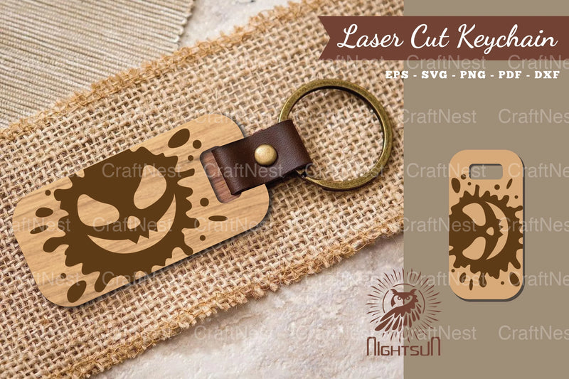 Halloween Face Laser Cut Keychain Bundle - CraftNest - Digital Crafting and Art