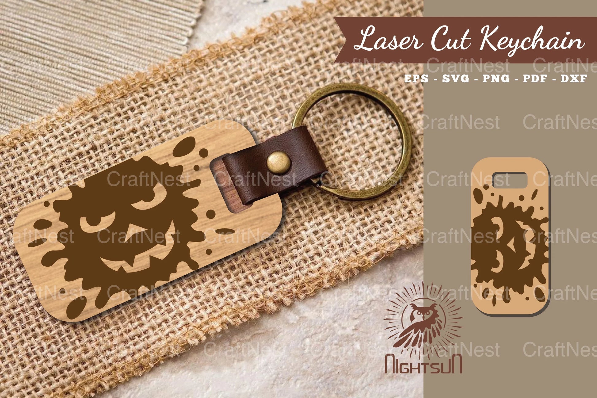 Halloween Face Laser Cut Keychain Bundle - CraftNest - Digital Crafting and Art