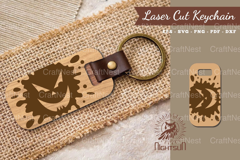 Halloween Face Laser Cut Keychain Bundle - CraftNest - Digital Crafting and Art