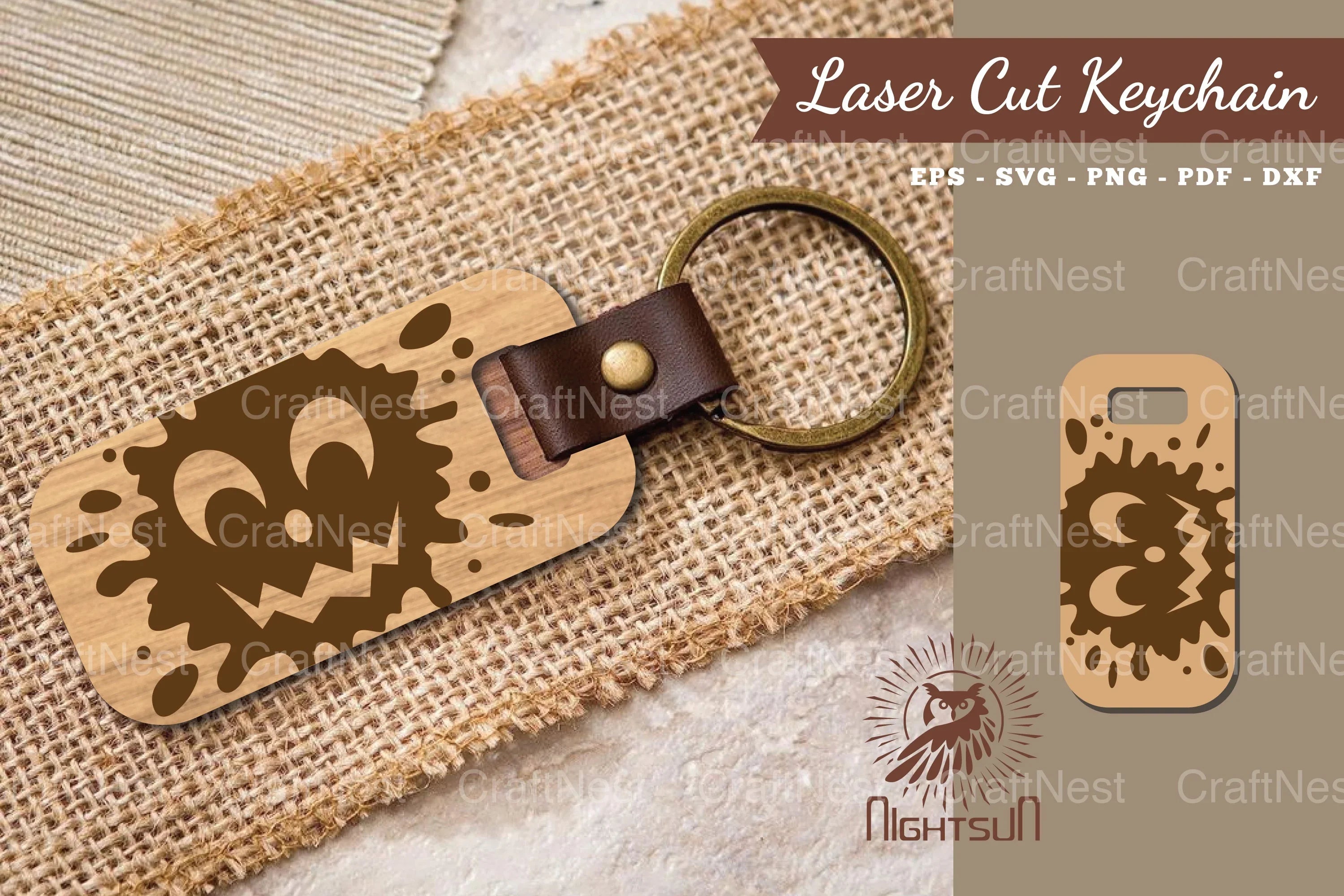 Halloween Face Laser Cut Keychain Bundle - CraftNest - Digital Crafting and Art