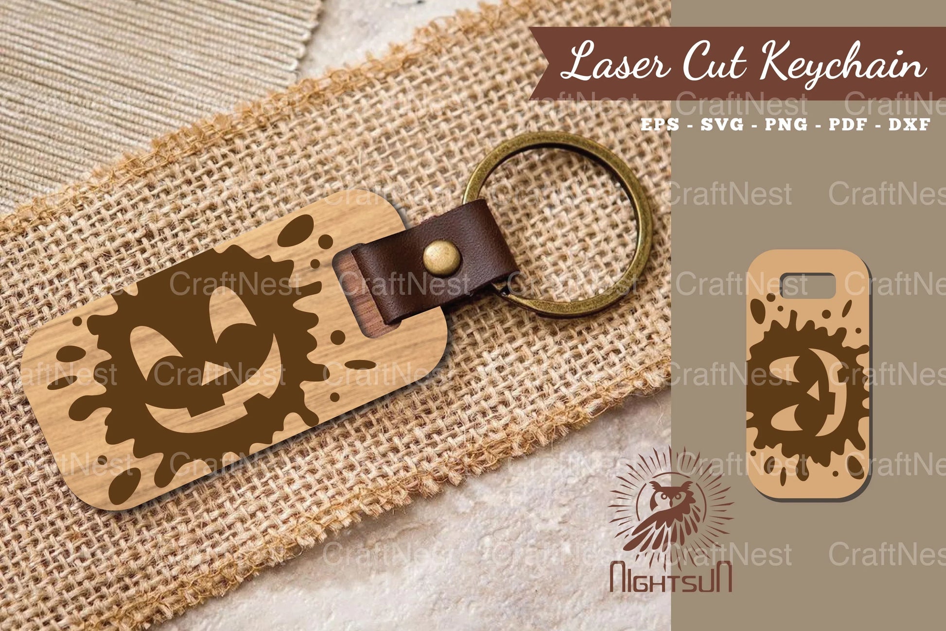 Halloween Face Laser Cut Keychain Bundle - CraftNest - Digital Crafting and Art