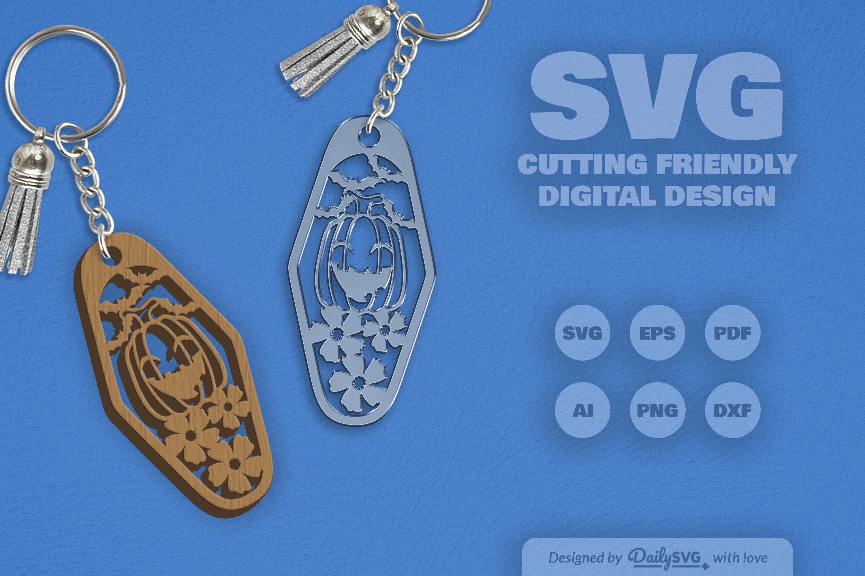 Halloween Floral Pumpkin & Bats Motel SVG Bundle 4