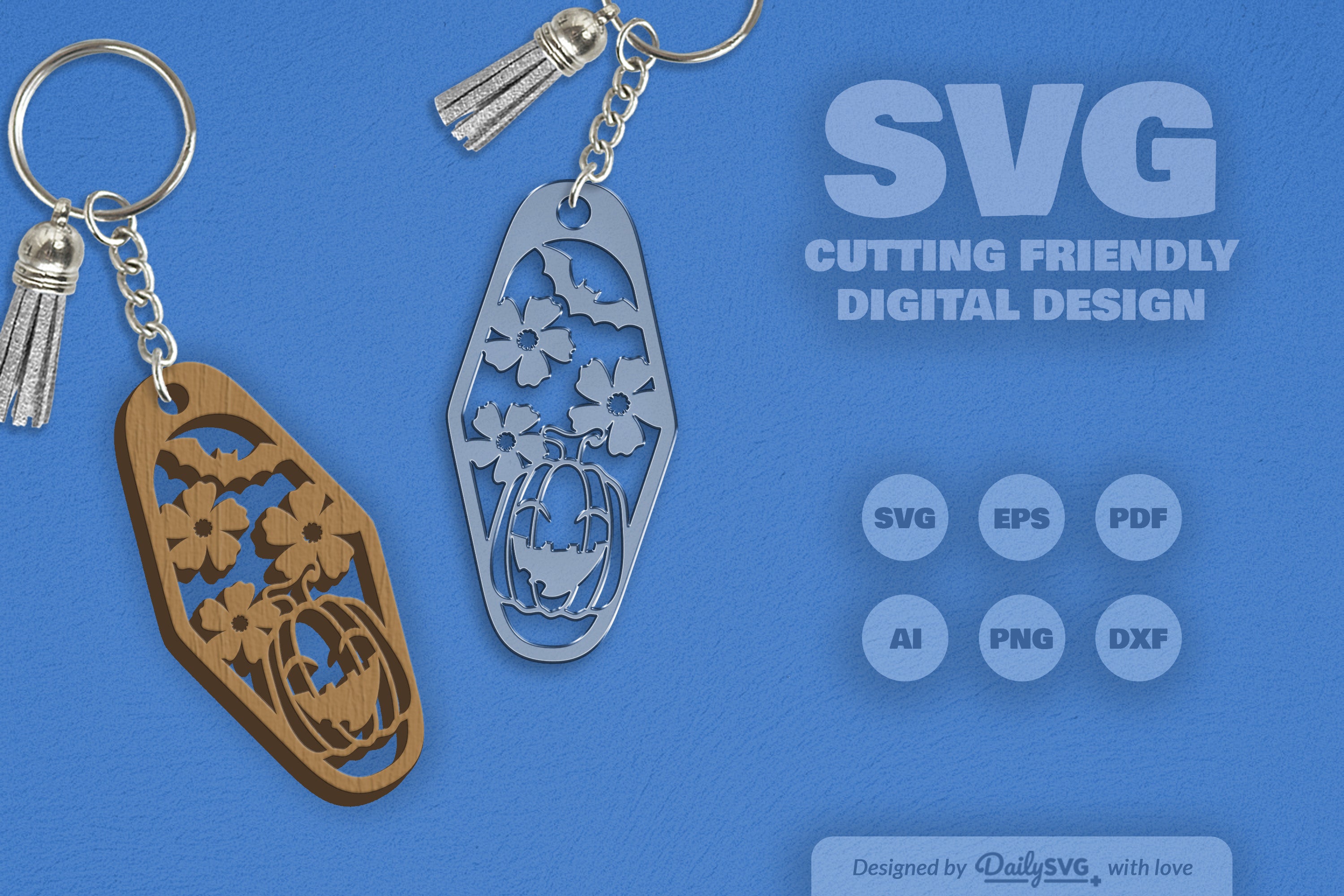 Halloween Floral Pumpkin & Bats Motel SVG Bundle 9