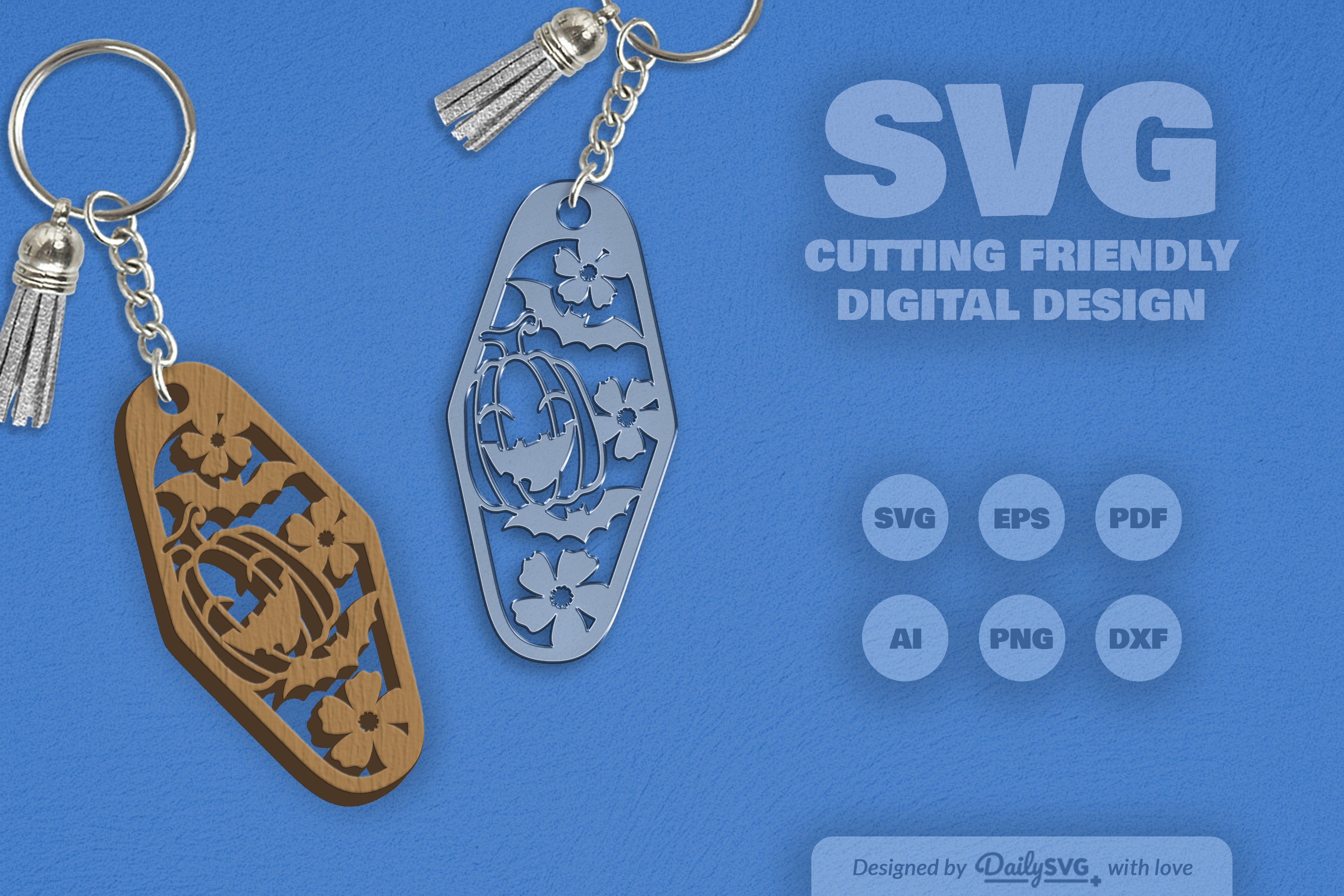 Halloween Floral Pumpkin & Bats Motel SVG Bundle 2