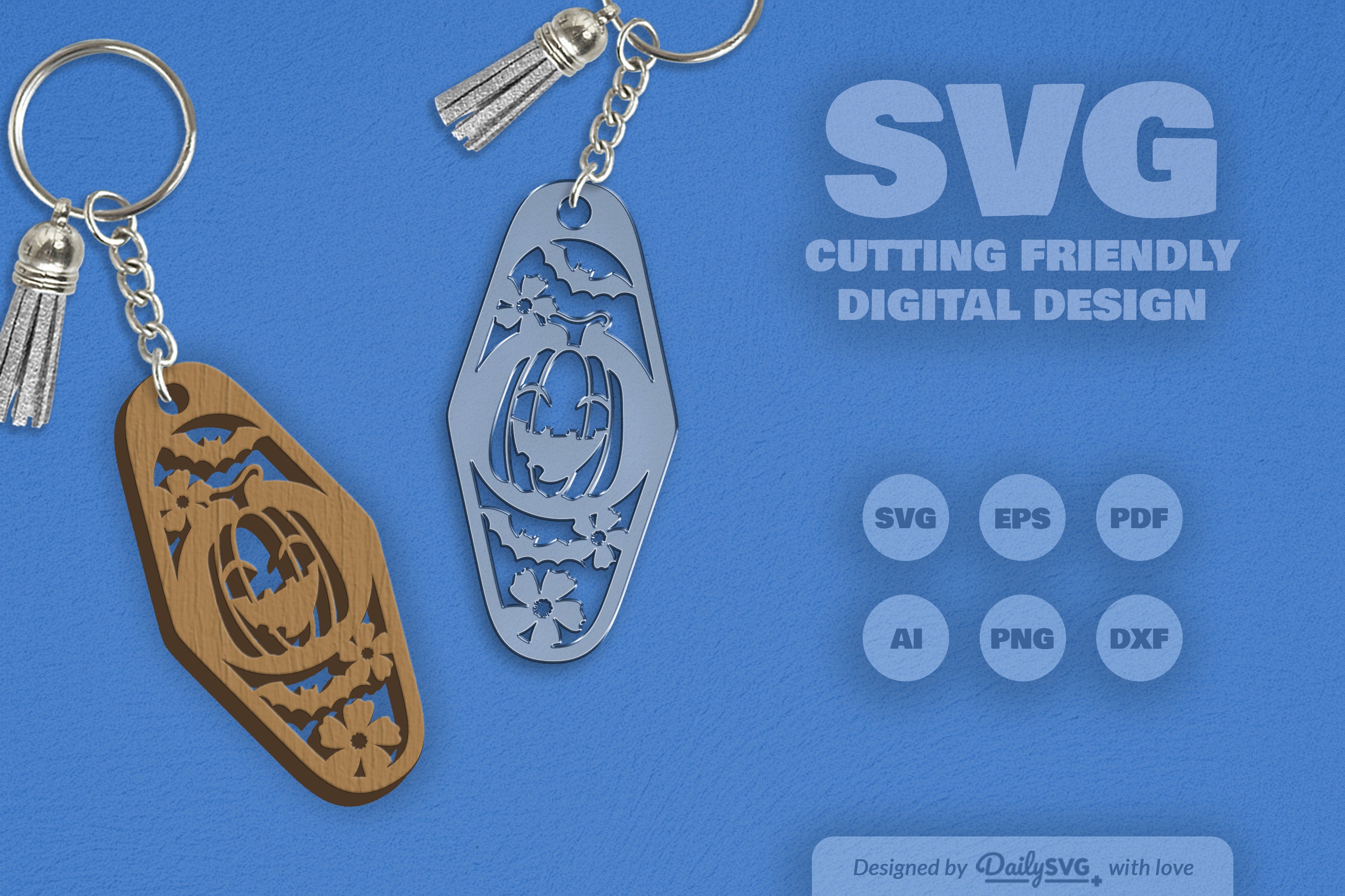 Halloween Floral Pumpkin & Bats Motel SVG Bundle 1