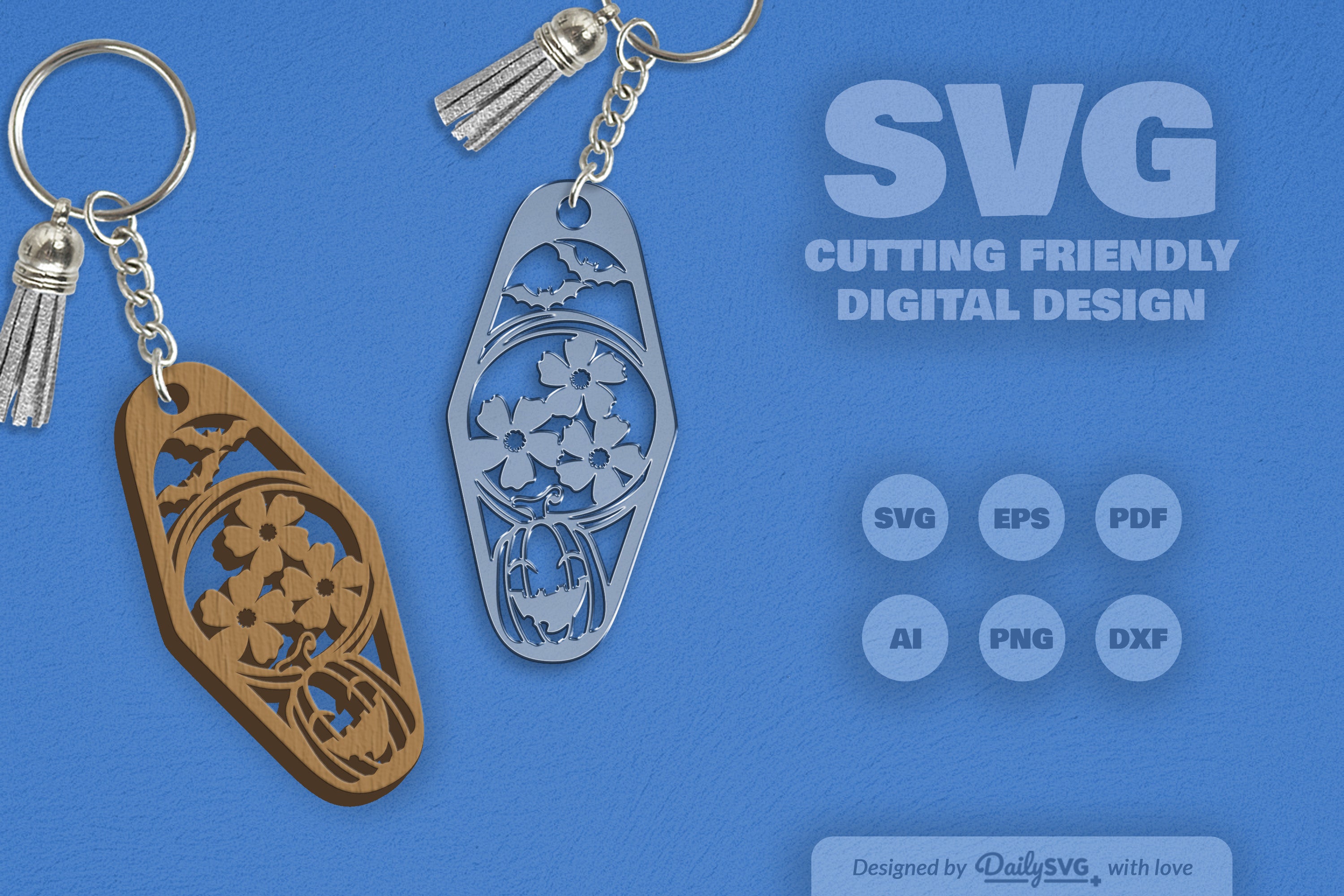 Halloween Floral Pumpkin & Bats Motel SVG Bundle 7