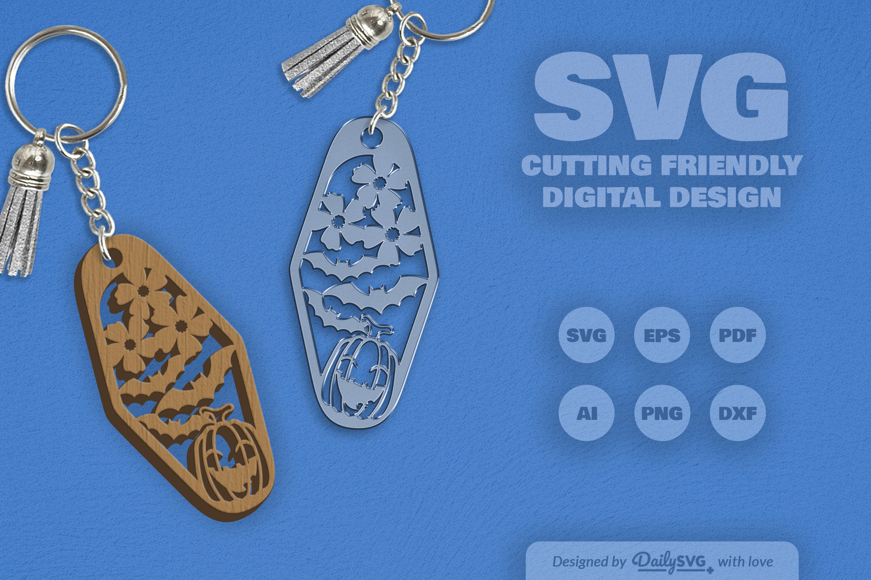 Halloween Floral Pumpkin & Bats Motel SVG Bundle 6