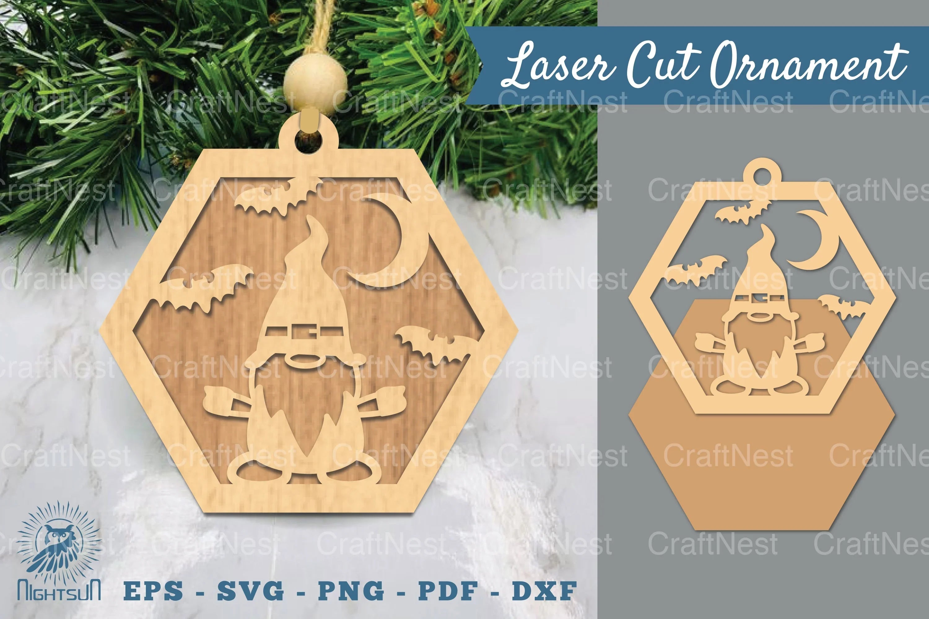 Halloween Gnome Laser Cut Ornament Clipart Bundle - CraftNest - Digital Crafting and Art