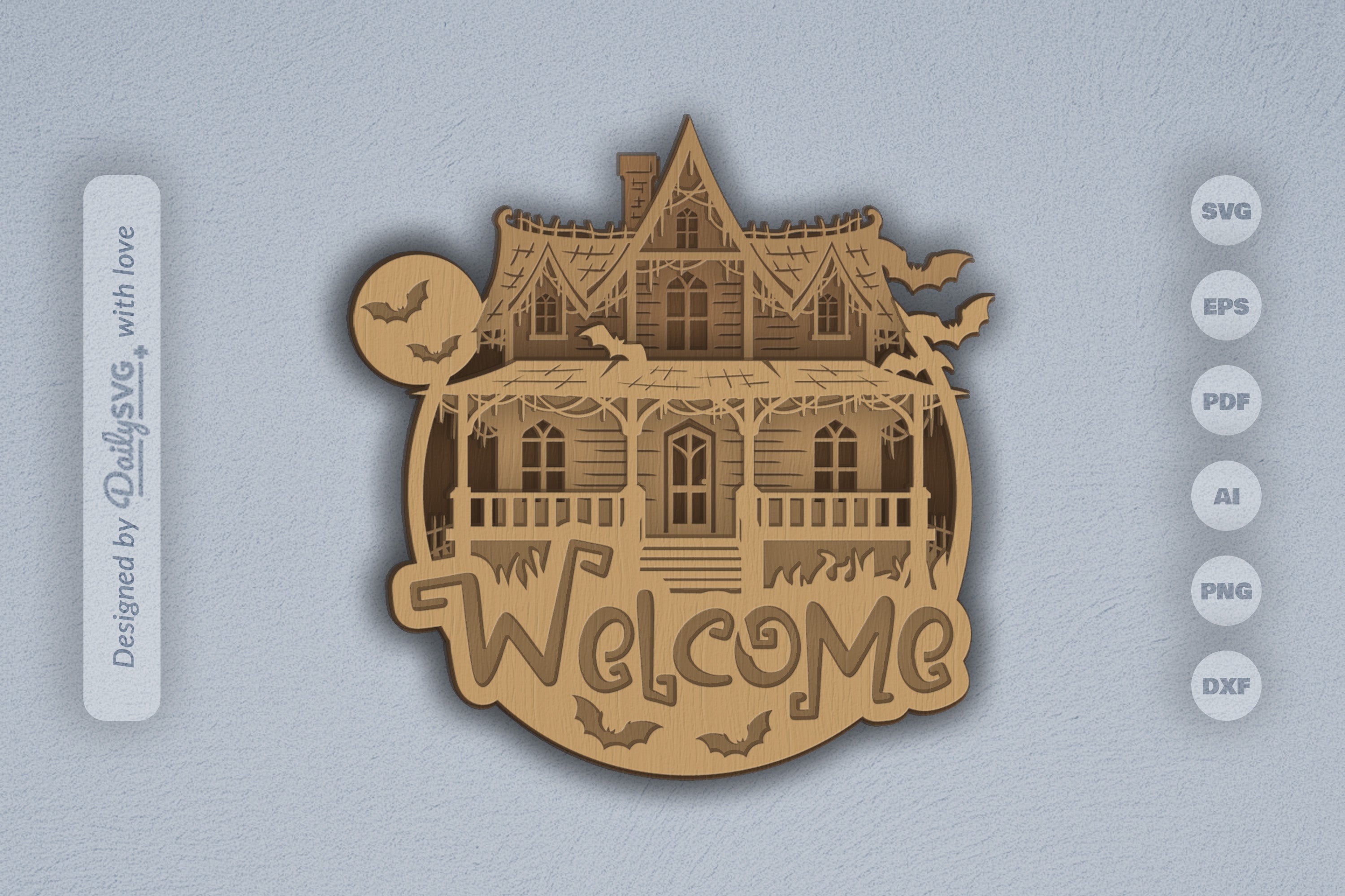 Halloween Haunted House 3D SVG Bundle