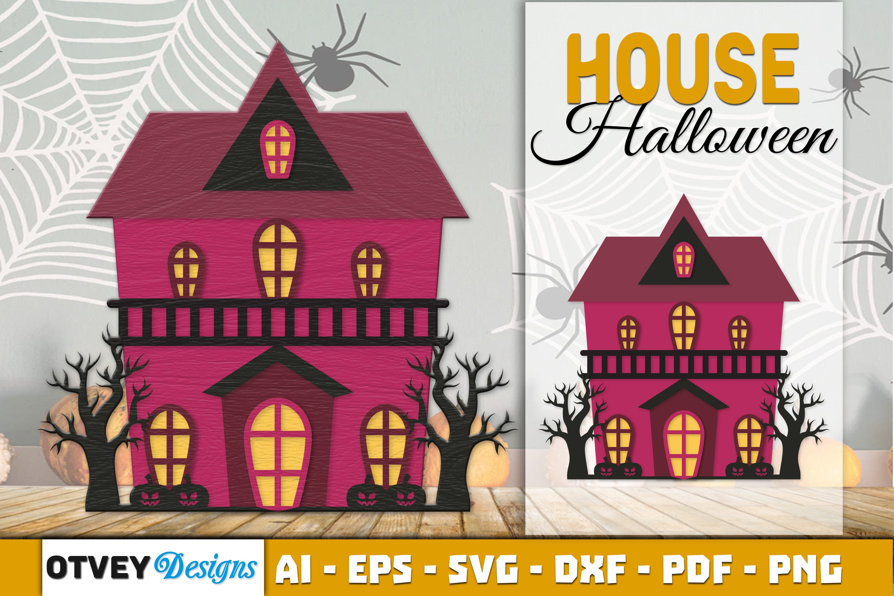 Halloween Home Decor Laser Cut SVG Bundle 2 - CraftNest - Digital Crafting and Art