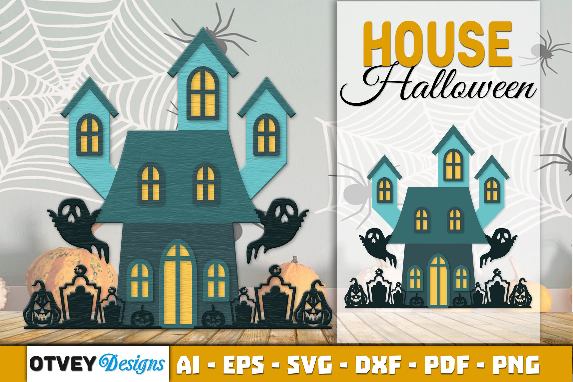 Halloween Home Decor Laser Cut SVG Bundle 3 - CraftNest - Digital Crafting and Art