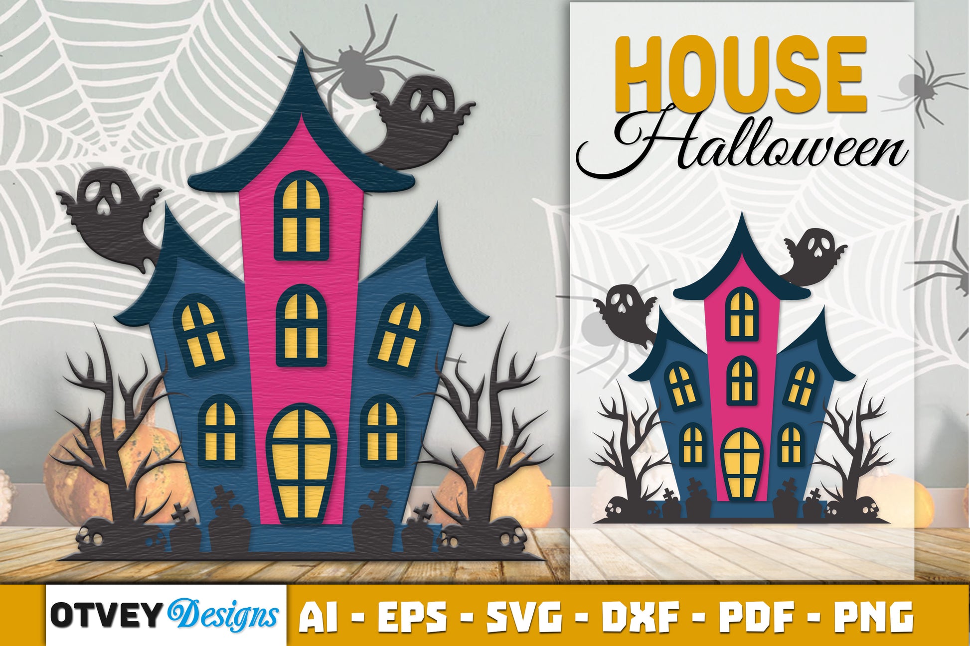 Halloween Home Decor Laser Cut SVG Bundle 5 - CraftNest - Digital Crafting and Art
