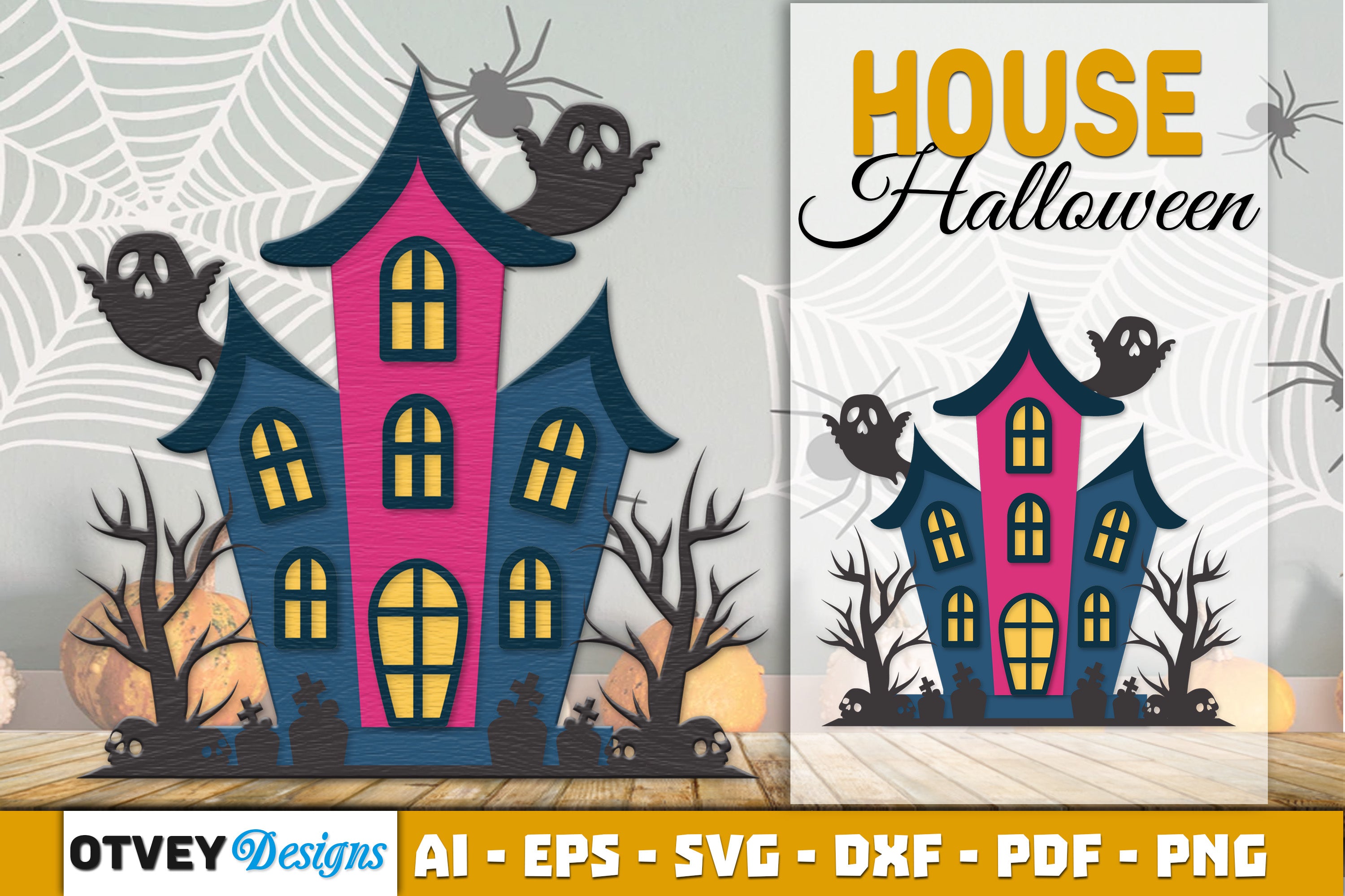 Halloween Home Decor Laser Cut SVG Bundle 5 - CraftNest - Digital Crafting and Art