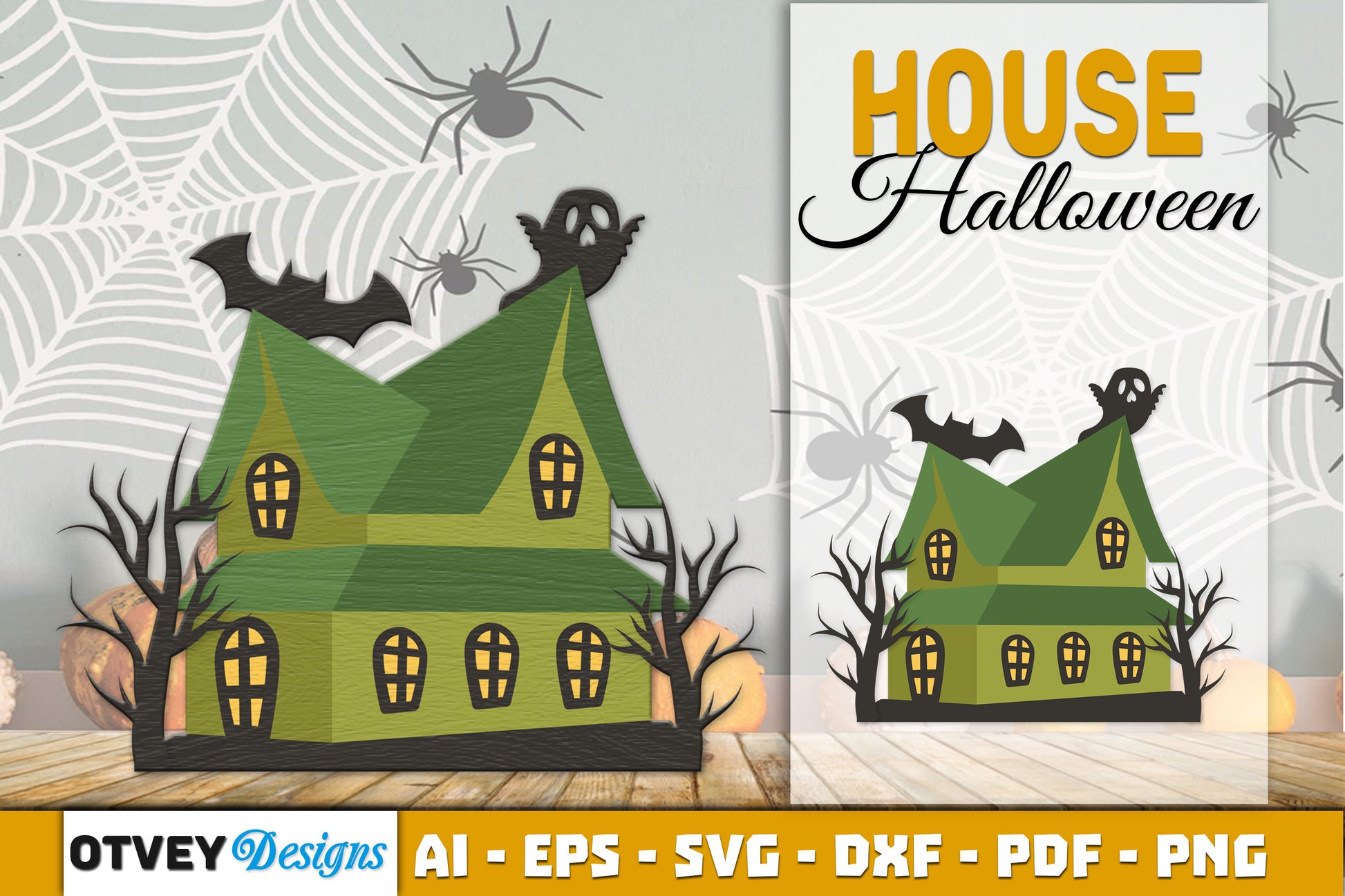 Halloween Home Decor Laser Cut SVG Bundle 7 - CraftNest - Digital Crafting and Art