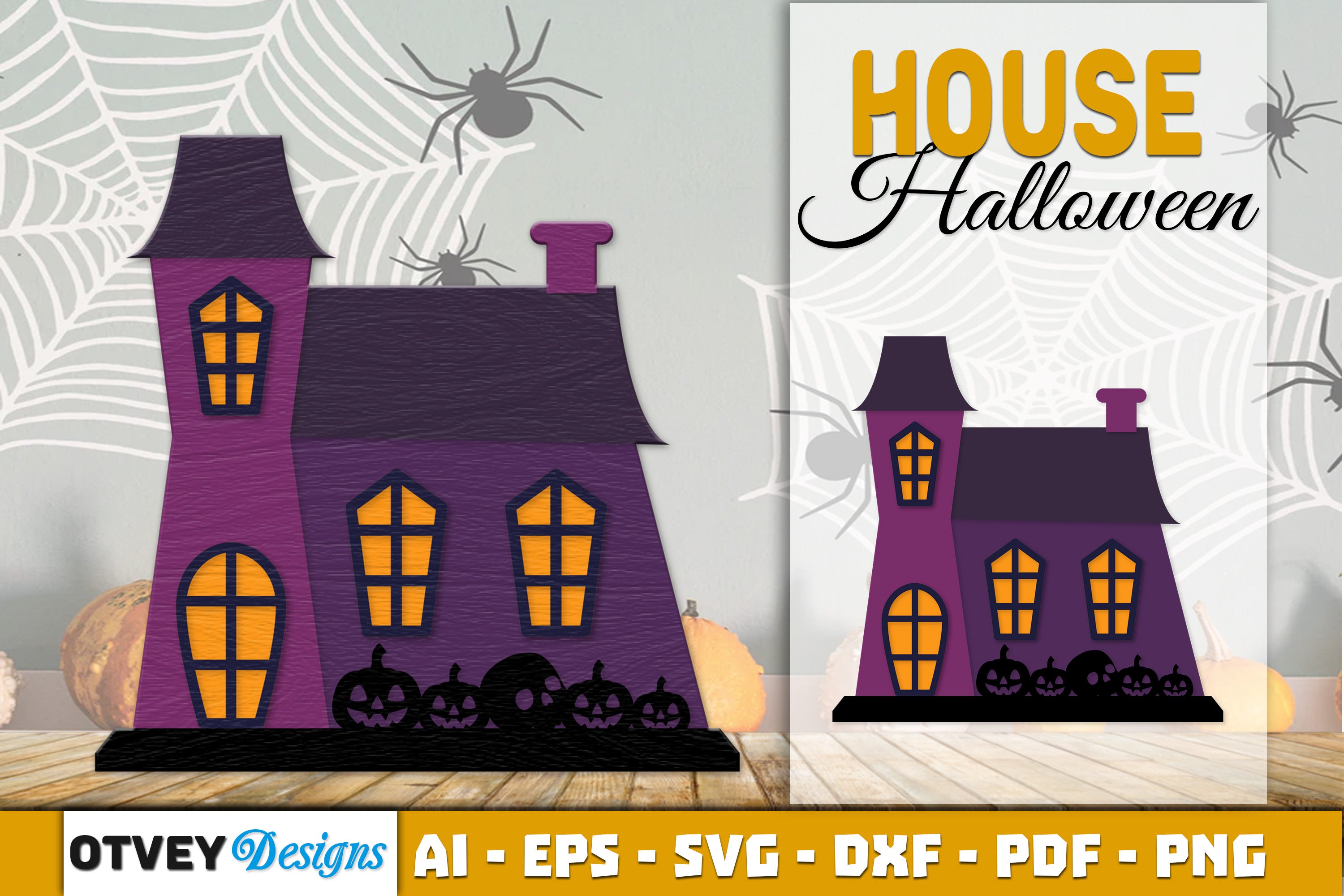 Halloween Home Decor Laser Cut SVG Bundle 10 - CraftNest - Digital Crafting and Art
