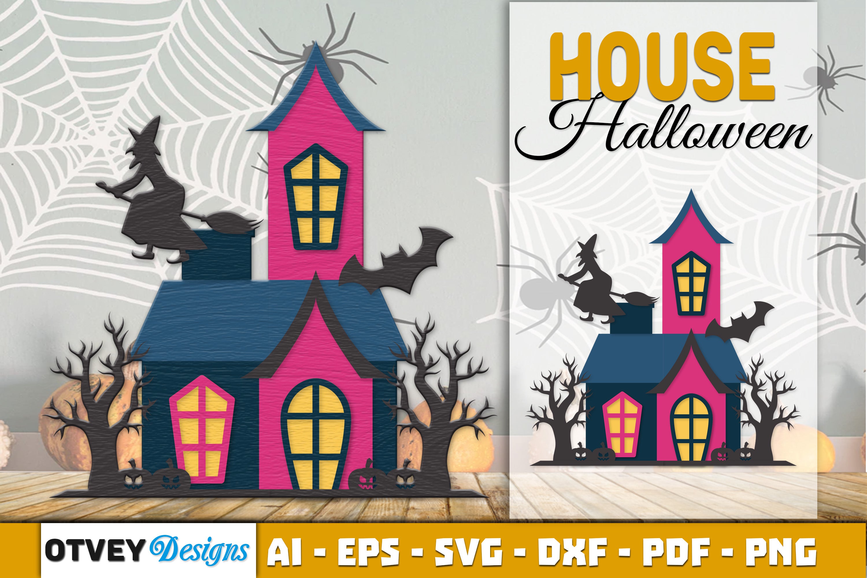 Halloween Home Decor Laser Cut SVG Bundle 11 - CraftNest - Digital Crafting and Art