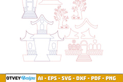 Halloween Home Decor Laser Cut SVG Bundle - CraftNest - Digital Crafting and Art