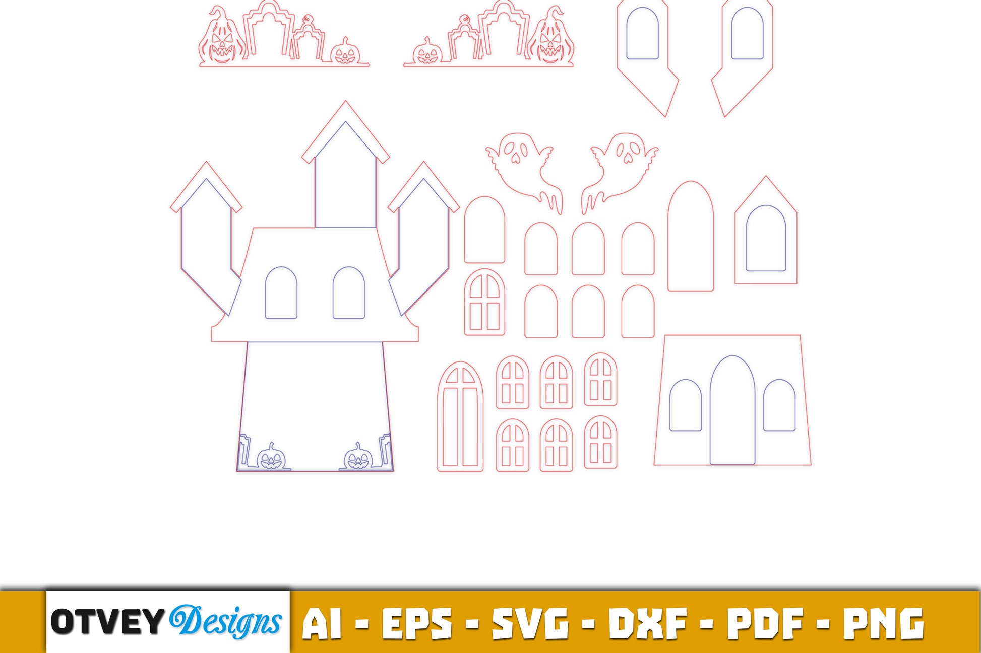 Halloween Home Decor Laser Cut SVG Bundle 3 - CraftNest - Digital Crafting and Art
