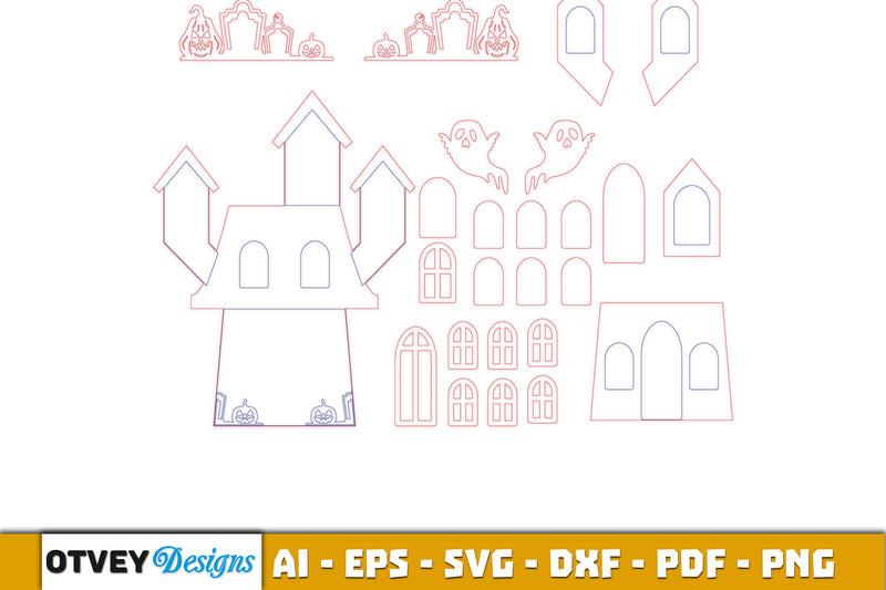 Halloween Home Decor Laser Cut SVG Bundle 3 - CraftNest - Digital Crafting and Art