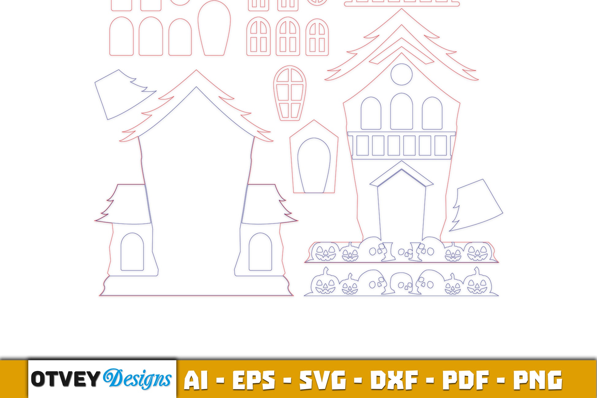 Halloween Home Decor Laser Cut SVG Bundle 4 - CraftNest - Digital Crafting and Art
