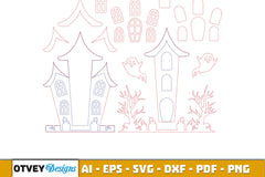 Halloween Home Decor Laser Cut SVG Bundle 5 - CraftNest - Digital Crafting and Art