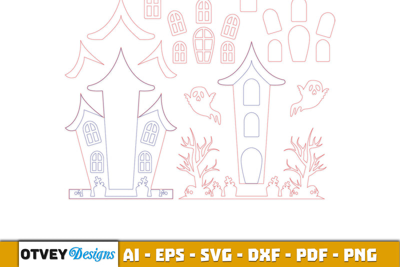 Halloween Home Decor Laser Cut SVG Bundle 5 - CraftNest - Digital Crafting and Art
