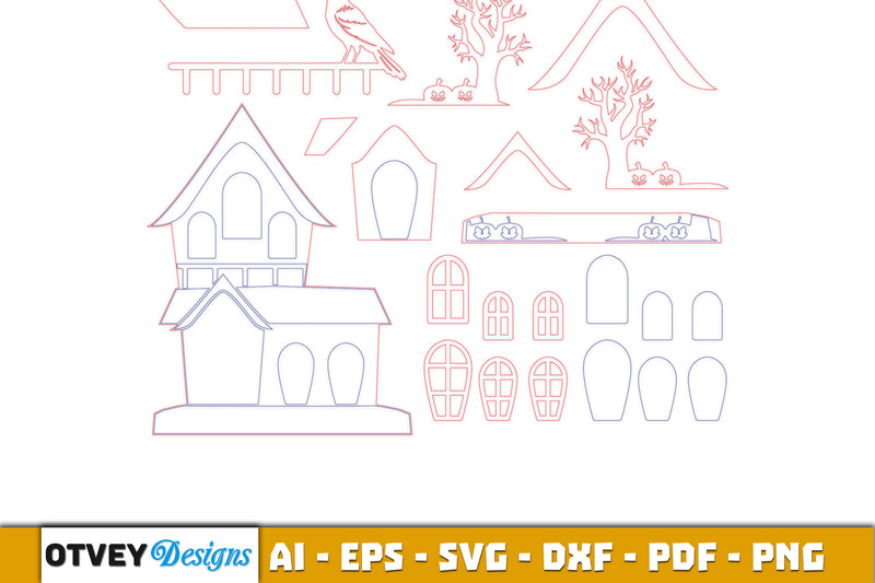 Halloween Home Decor Laser Cut SVG Bundle 6 - CraftNest - Digital Crafting and Art