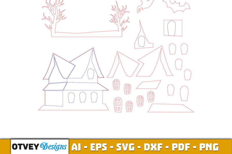 Halloween Home Decor Laser Cut SVG Bundle 7 - CraftNest - Digital Crafting and Art