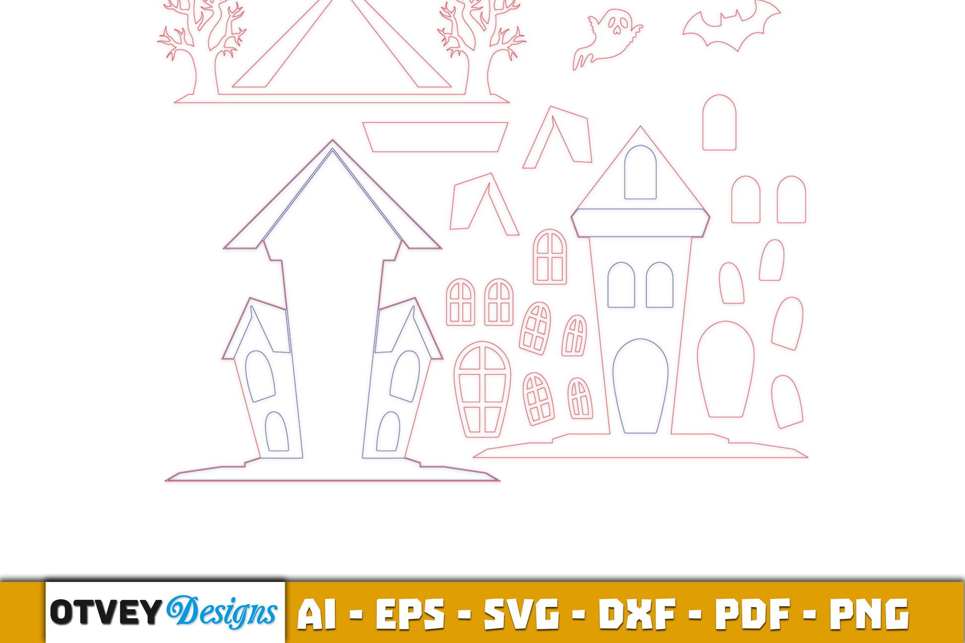 Halloween Home Decor Laser Cut SVG Bundle 9 - CraftNest - Digital Crafting and Art