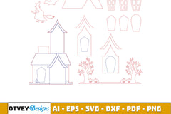 Halloween Home Decor Laser Cut SVG Bundle 11 - CraftNest - Digital Crafting and Art