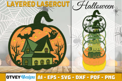 Halloween Pumpkin Decor Laser Cut SVG Bundle 7 - CraftNest - Digital Crafting and Art