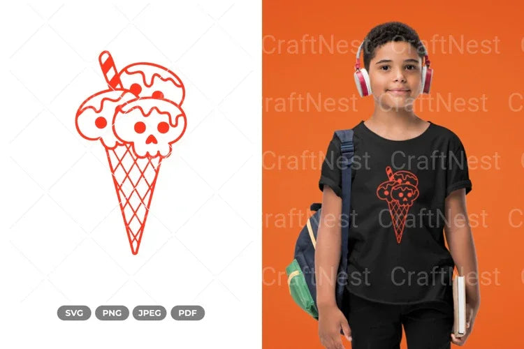Halloween Ice Cream SVG Bundle - CraftNest - Digital Crafting and Art