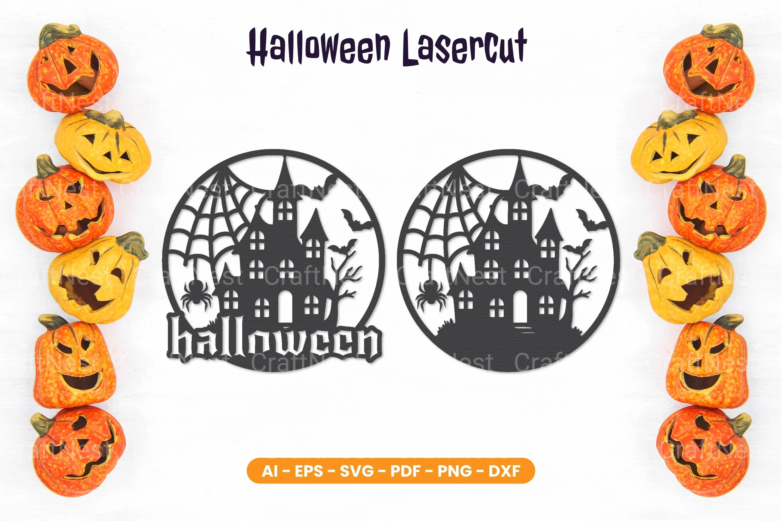 Halloween Lasercut SVG Bundle - CraftNest - Digital Crafting and Art