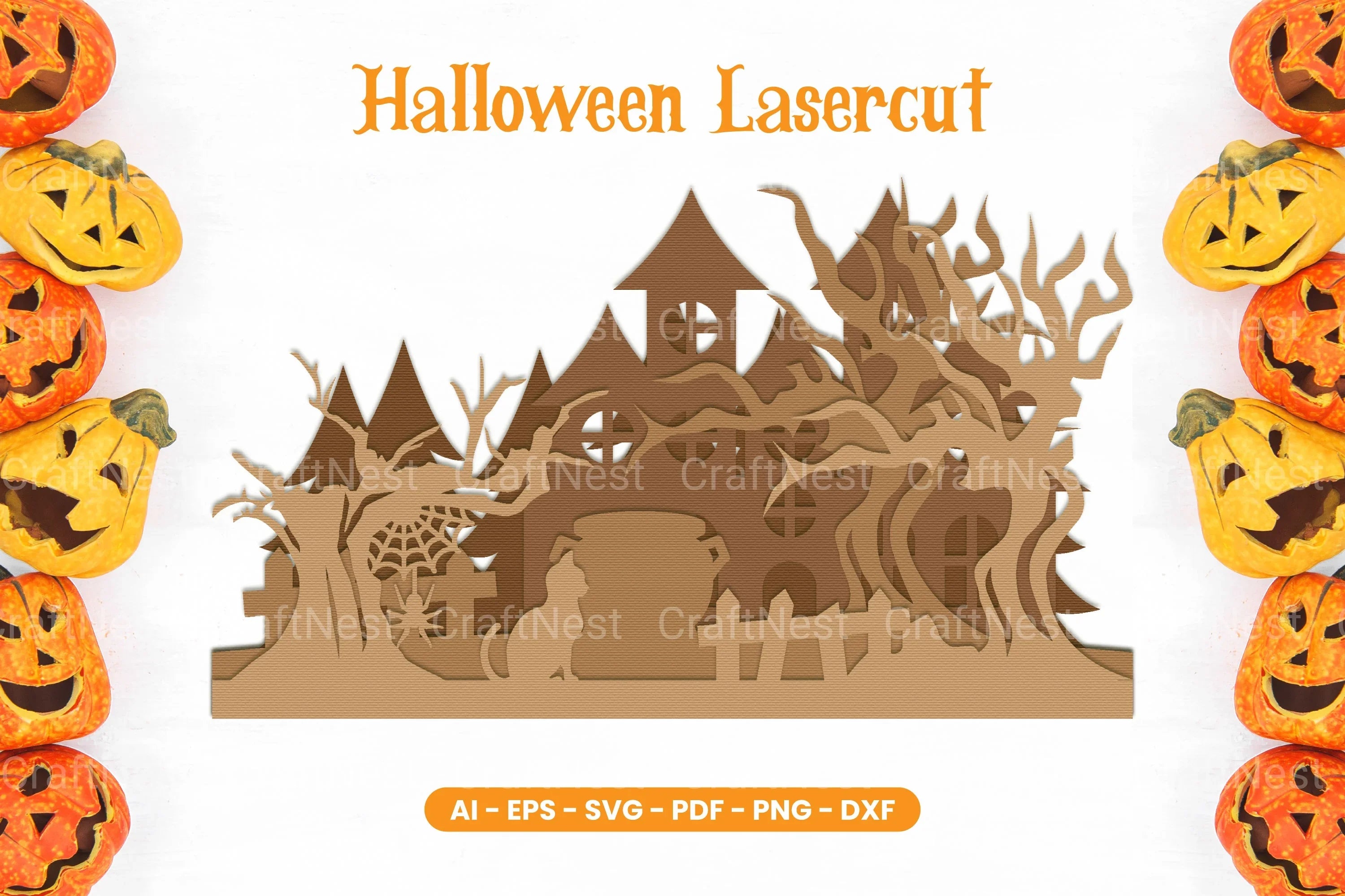 Halloween Lasercut SVG Bundle - CraftNest - Digital Crafting and Art