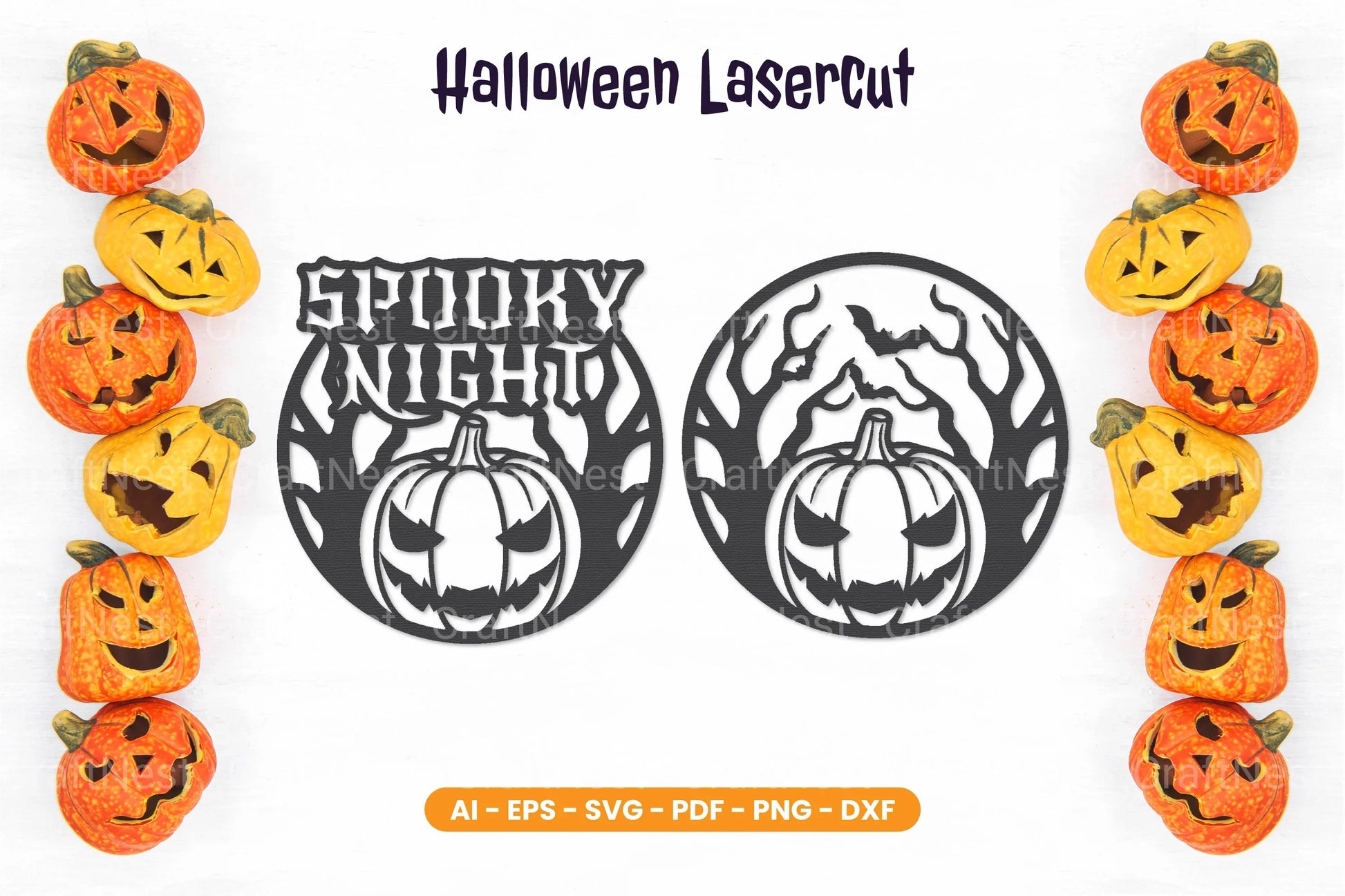 Halloween Lasercut SVG Bundle - CraftNest - Digital Crafting and Art