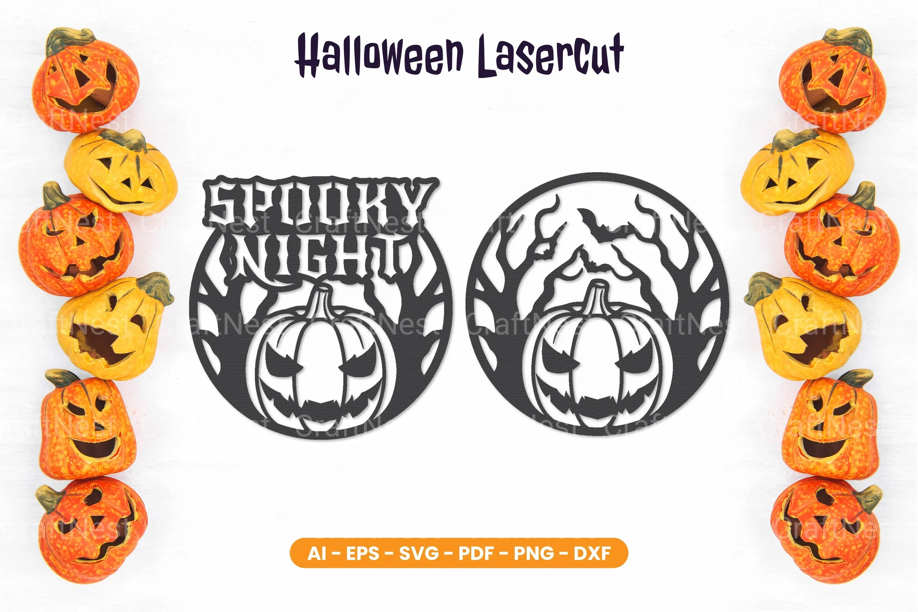 Halloween Lasercut SVG Bundle - CraftNest - Digital Crafting and Art