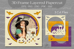 Halloween Layered 3D Frame SVG Bundle - CraftNest - Digital Crafting and Art