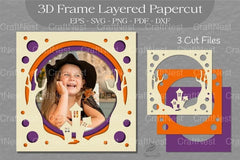 Halloween Layered 3D Frame Clipart Bundle - CraftNest - Digital Crafting and Art