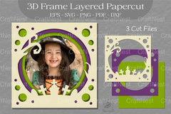 Halloween Layered 3D Frame SVG Bundle - CraftNest - Digital Crafting and Art