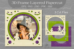 Halloween Layered 3D Frame SVG Bundle - CraftNest - Digital Crafting and Art