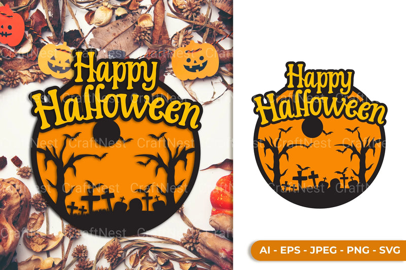 Halloween Layered Lasercut SVG Bundle - CraftNest - Digital Crafting and Art